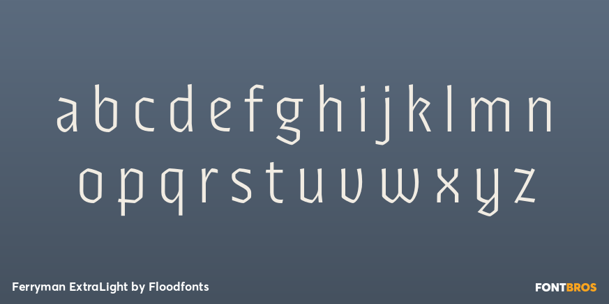 Ferryman ExtraLight Font Poster #1