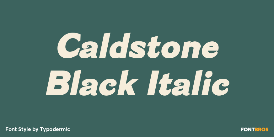 Caldstone Black Italic Poster
