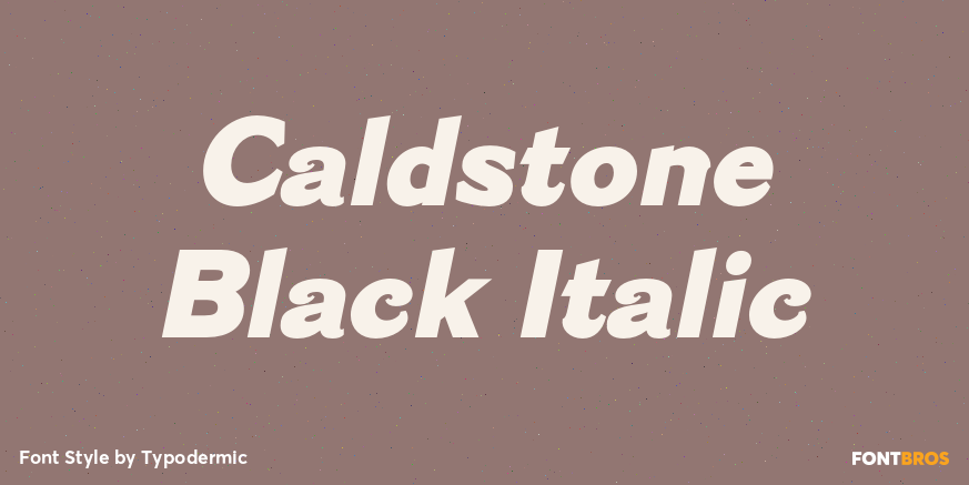 Caldstone Black Italic Poster
