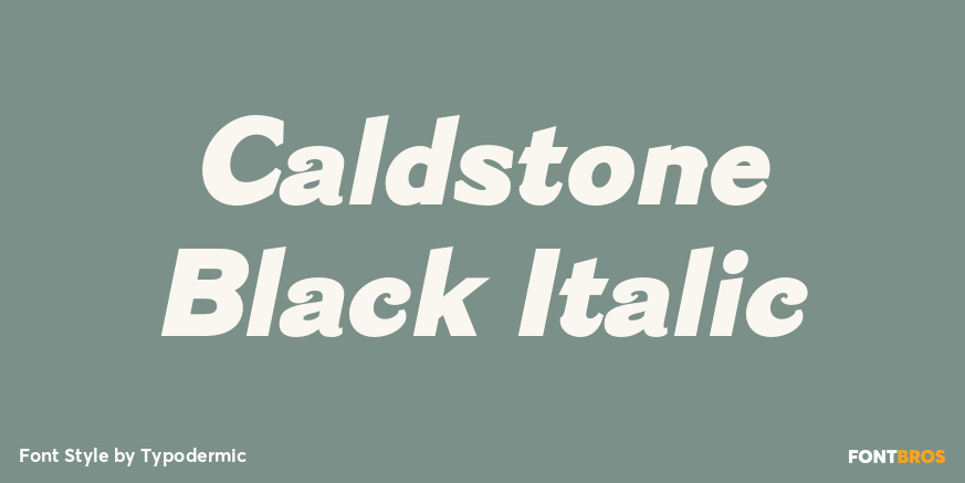 Caldstone Black Italic Poster