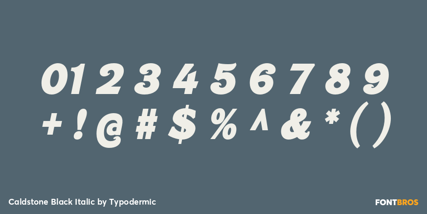 Caldstone Black Italic Font Poster #1