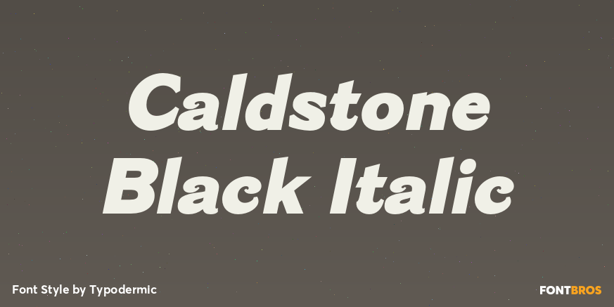 Caldstone Black Italic Poster