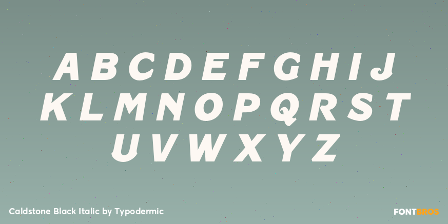 Caldstone Black Italic Font Poster #1