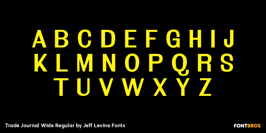 Trade Journal Wide Regular Font Poster #2