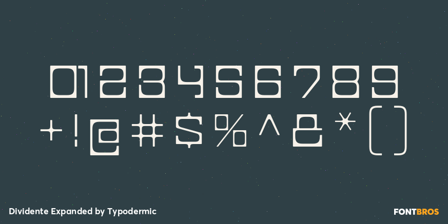 Dividente Expanded Font Poster #1