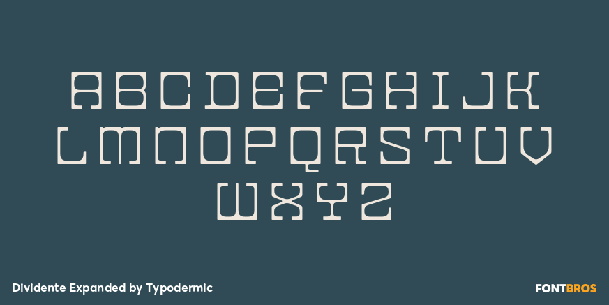 Dividente Expanded Font Poster #1