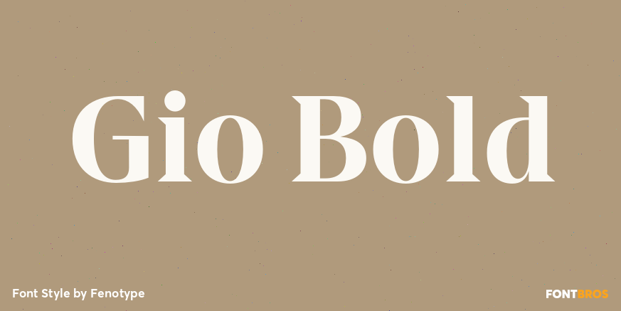 Gio Bold Font Poster #1