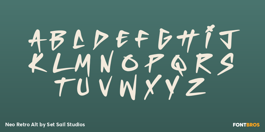 Neo Retro Alt Font Poster #1