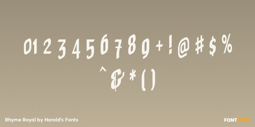 Rhyme Royal Font Poster #4