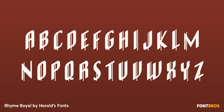 Rhyme Royal Font Poster #2