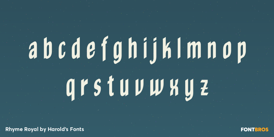 Rhyme Royal Font Poster #3