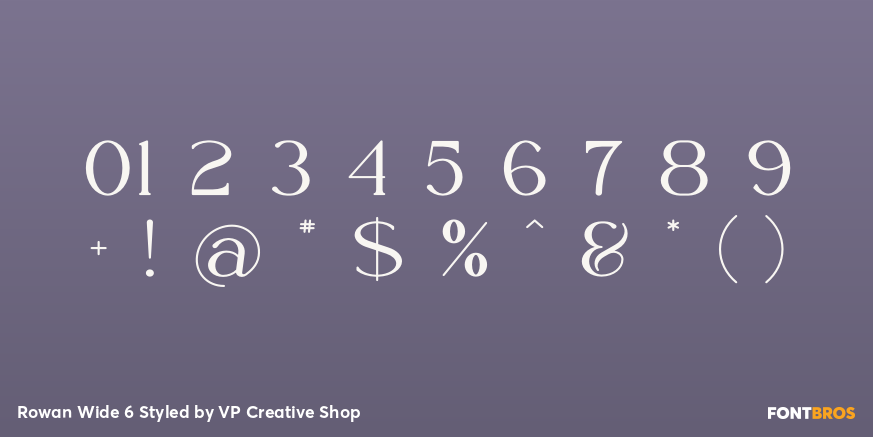 Rowan Wide 6 Styled Font Poster #4