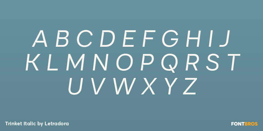 Trinket Italic Font Poster #2