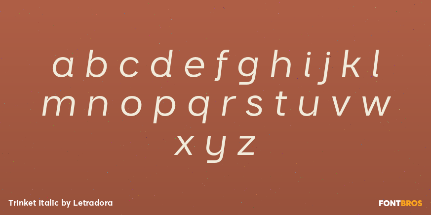 Trinket Italic Font Poster #3