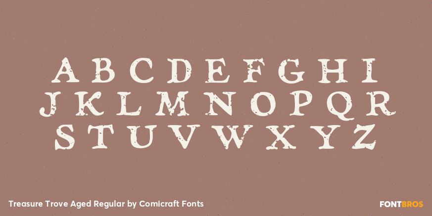 Treasure Trove Aged Regular Font Poster #2