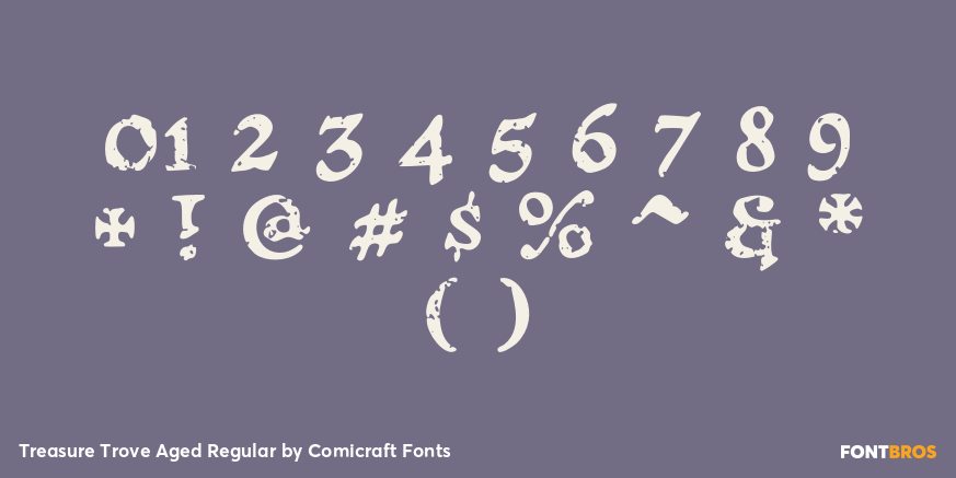 Treasure Trove Aged Regular Font Poster #4