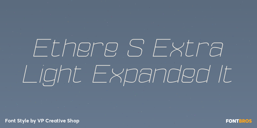 Ethere S Extra Light Expanded It Font Poster #1