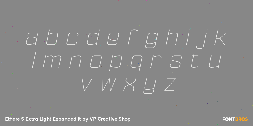 Ethere S Extra Light Expanded It Font Poster #3