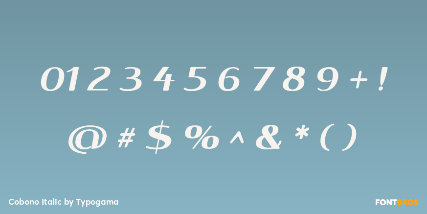 Cobono Italic Font Poster #4