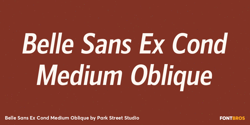 Belle Sans Ex Cond Medium Oblique Font Poster #1