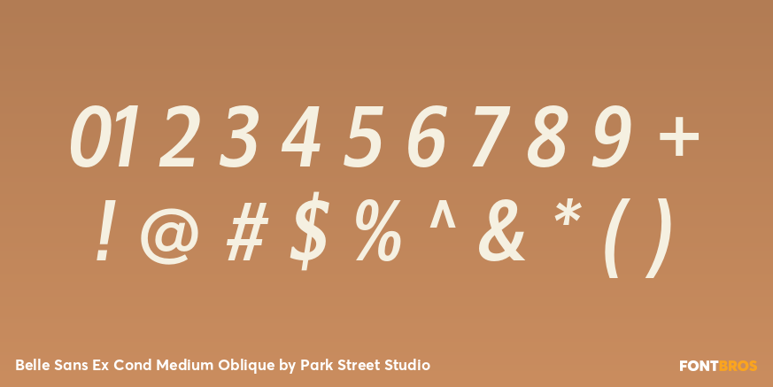 Belle Sans Ex Cond Medium Oblique Font Poster #4