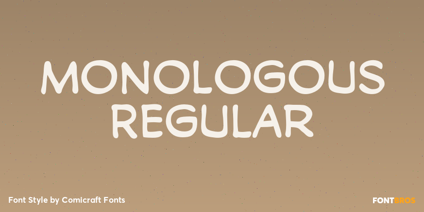 Monologous Regular Font Poster #1