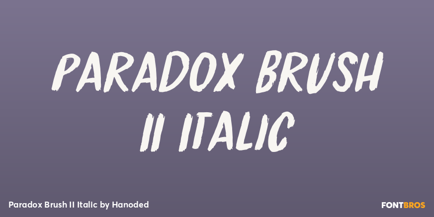 Paradox Brush II Italic Font Poster #1