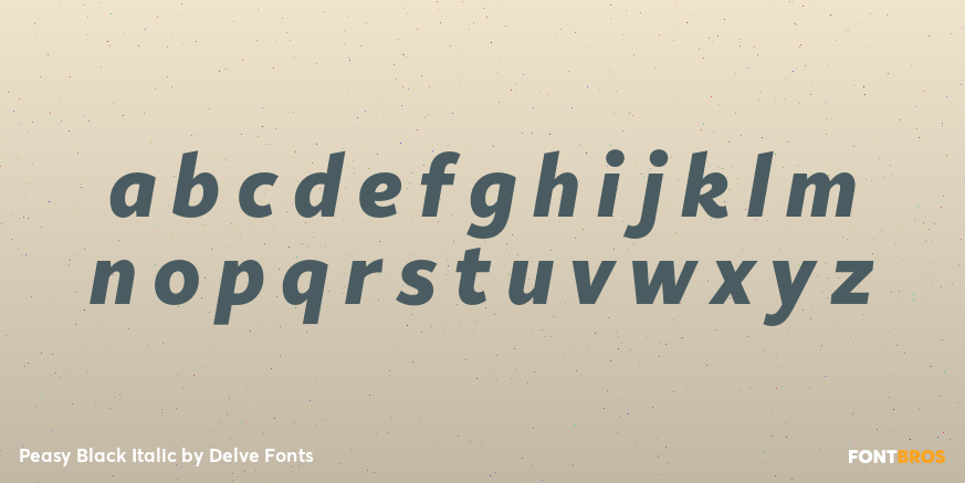 Peasy Black Italic Font Poster #3