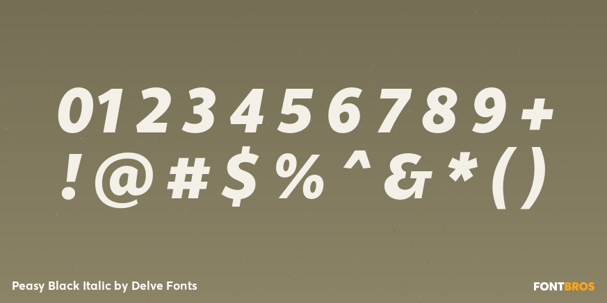 Peasy Black Italic Font Poster #4