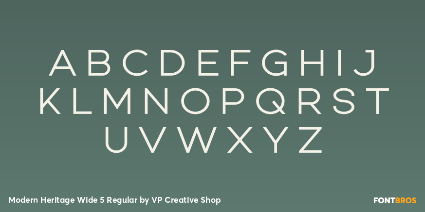 Modern Heritage Wide 5 Regular Font Poster #2