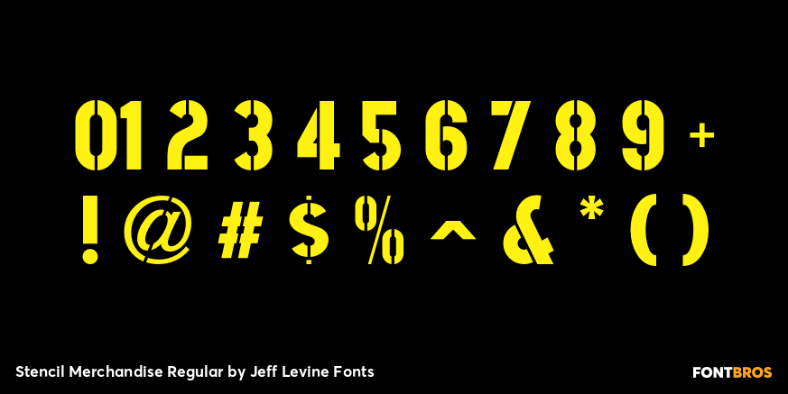 Stencil Merchandise Regular Font Poster #4