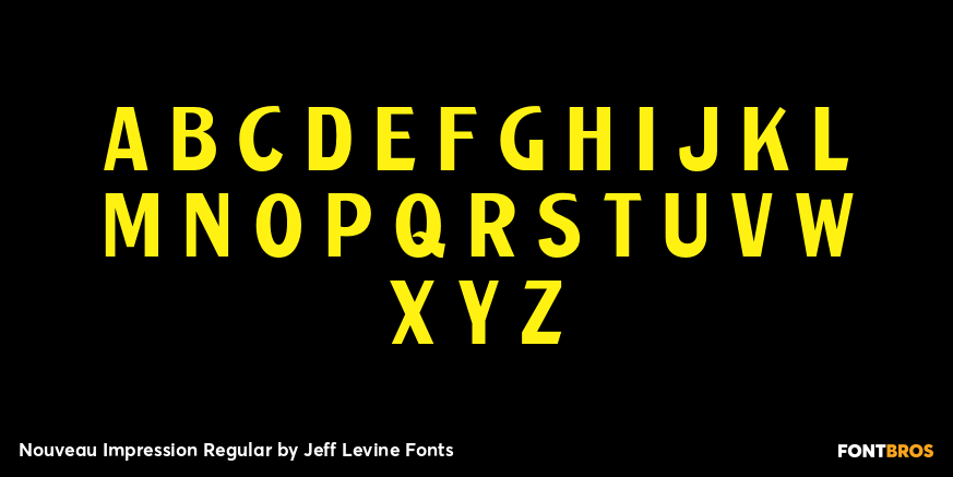 Nouveau Impression Regular Font Poster #3