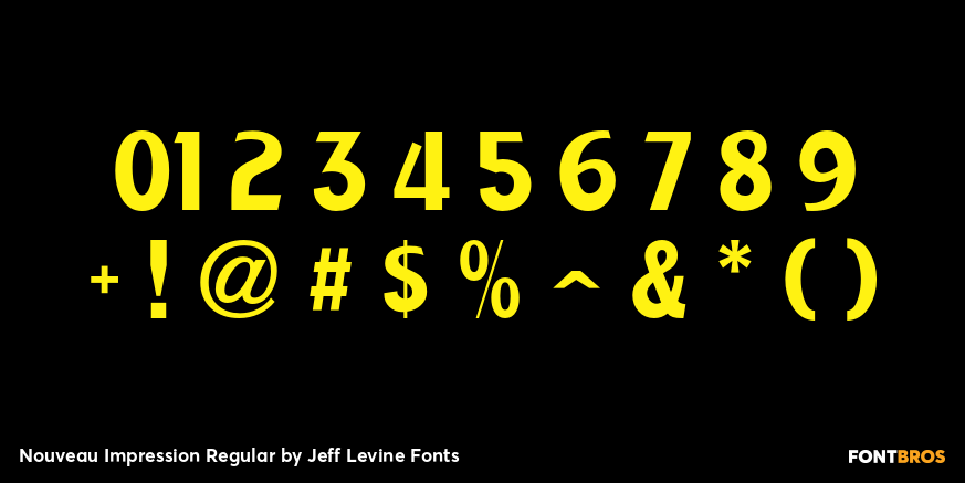 Nouveau Impression Regular Font Poster #4