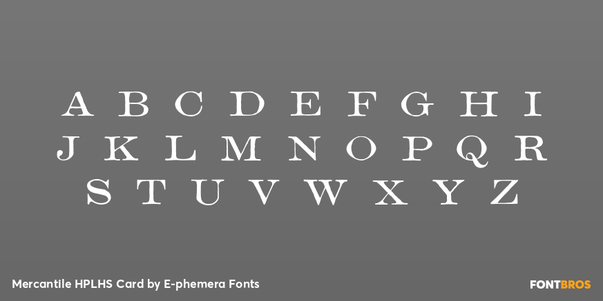 Mercantile HPLHS Card Font Poster #3