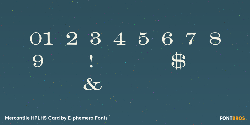 Mercantile HPLHS Card Font Poster #4