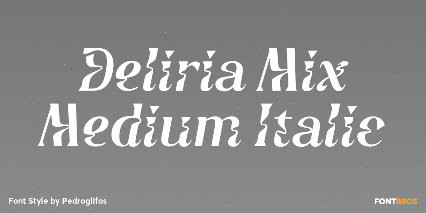 Deliria Mix Medium Italic Poster