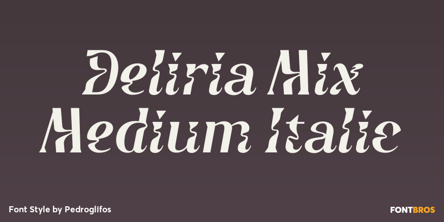 Deliria Mix Medium Italic Poster