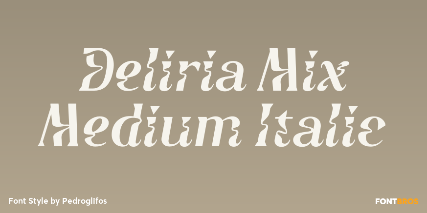 Deliria Mix Medium Italic Poster
