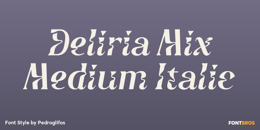 Deliria Mix Medium Italic Poster