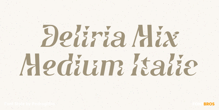 Deliria Mix Medium Italic Poster