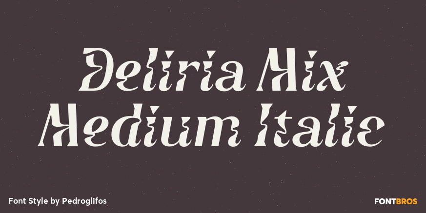 Deliria Mix Medium Italic Poster