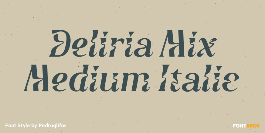 Deliria Mix Medium Italic Poster