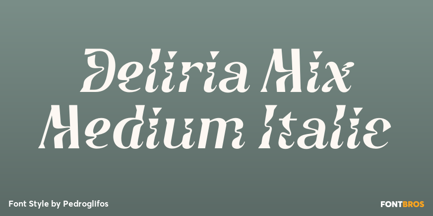 Deliria Mix Medium Italic Poster