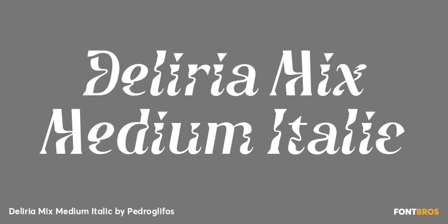 Deliria Mix Medium Italic Poster