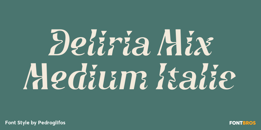 Deliria Mix Medium Italic Poster