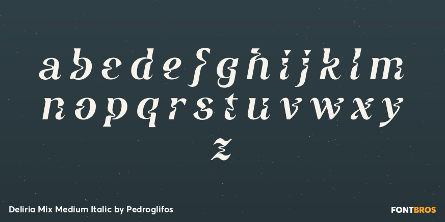 Deliria Mix Medium Italic Font Poster #3