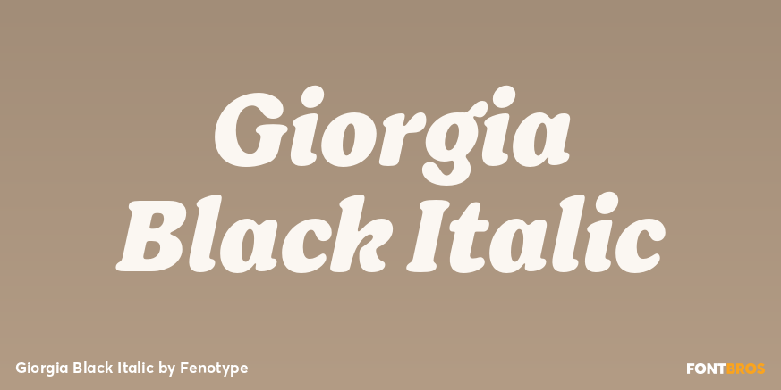 Giorgia Black Italic Poster