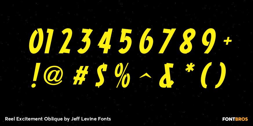 Reel Excitement Oblique Font Poster #4