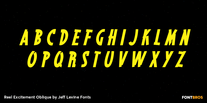 Reel Excitement Oblique Font Poster #3