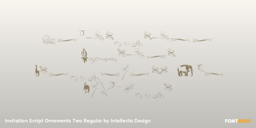 Invitation Script Ornaments Two Regular Poster